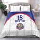 Custom Afro-Haitians Football Pride Bedding Set Les Grenadiers Veve Vodou White Version - African Pride