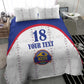 Custom Afro-Haitians Football Pride Bedding Set Les Grenadiers Veve Vodou White Version - African Pride