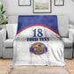 Custom Afro-Haitians Football Pride Blanket Les Grenadiers Veve Vodou White Version - African Pride