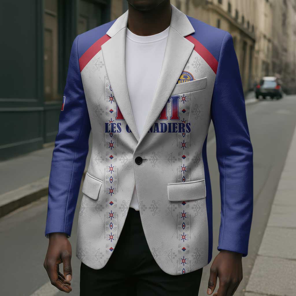 Custom Afro-Haitians Football Pride Blazer Les Grenadiers Veve Vodou White Version