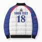 Custom Afro-Haitians Football Pride Bomber Puffer Jacket Les Grenadiers Veve Vodou White Version