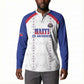 Custom Afro-Haitians Football Pride Button Sweatshirt Les Grenadiers Veve Vodou White Version