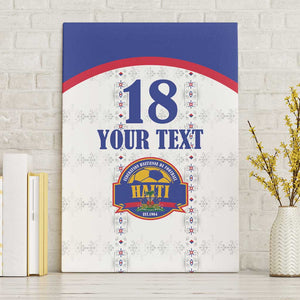 Custom Afro-Haitians Football Pride Canvas Wall Art Les Grenadiers Veve Vodou White Version - African Pride