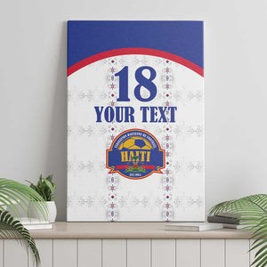 Custom Afro-Haitians Football Pride Canvas Wall Art Les Grenadiers Veve Vodou White Version - African Pride