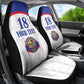 Custom Afro-Haitians Football Pride Car Seat Cover Les Grenadiers Veve Vodou White Version - African Pride