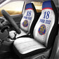 Custom Afro-Haitians Football Pride Car Seat Cover Les Grenadiers Veve Vodou White Version - African Pride