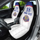 Custom Afro-Haitians Football Pride Car Seat Cover Les Grenadiers Veve Vodou White Version - African Pride