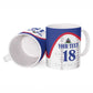 Custom Afro-Haitians Football Pride Ceramic Mug Les Grenadiers Veve Vodou White Version