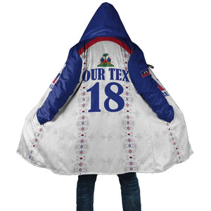 Custom Afro-Haitians Football Pride Cloak Les Grenadiers Veve Vodou White Version