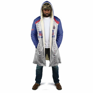 Custom Afro-Haitians Football Pride Cloak Les Grenadiers Veve Vodou White Version