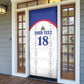 Custom Afro-Haitians Football Pride Door Cover Les Grenadiers Veve Vodou White Version