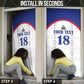 Custom Afro-Haitians Football Pride Door Cover Les Grenadiers Veve Vodou White Version