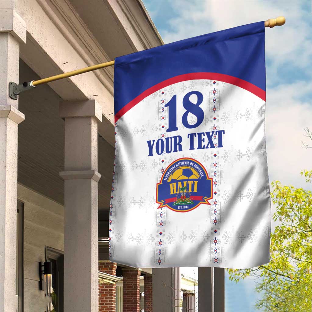 Custom Afro-Haitians Football Pride Garden Flag Les Grenadiers Veve Vodou White Version - African Pride