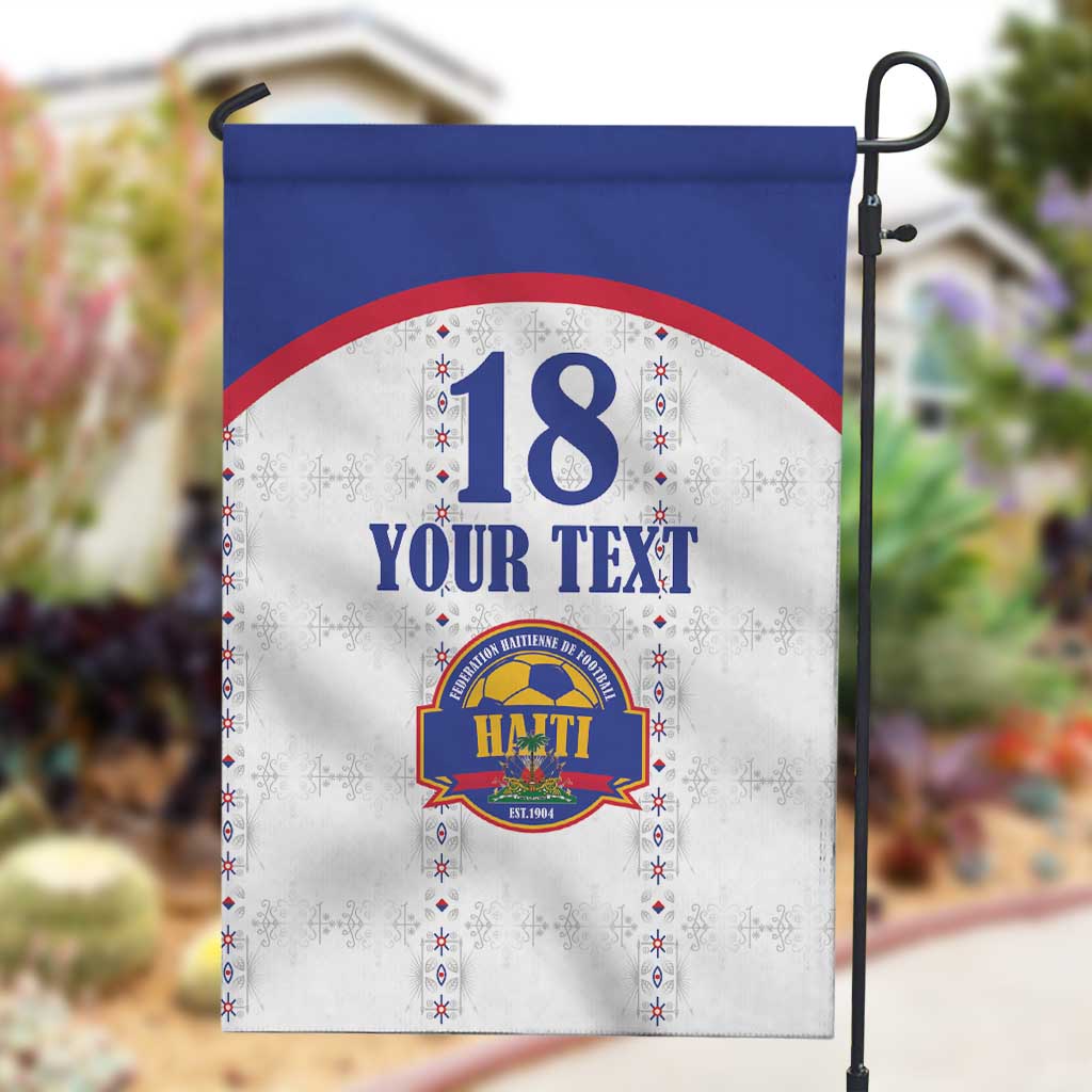 Custom Afro-Haitians Football Pride Garden Flag Les Grenadiers Veve Vodou White Version - African Pride