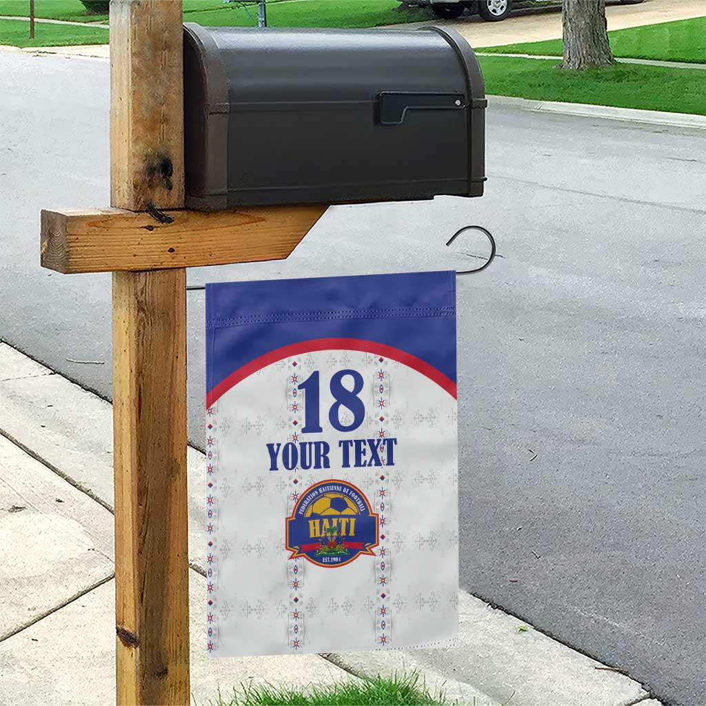 Custom Afro-Haitians Football Pride Garden Flag Les Grenadiers Veve Vodou White Version - African Pride