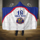 Custom Afro-Haitians Football Pride Hooded Blanket Les Grenadiers Veve Vodou White Version - African Pride