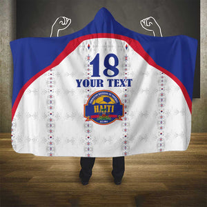 Custom Afro-Haitians Football Pride Hooded Blanket Les Grenadiers Veve Vodou White Version - African Pride