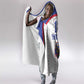 Custom Afro-Haitians Football Pride Hooded Blanket Les Grenadiers Veve Vodou White Version - African Pride