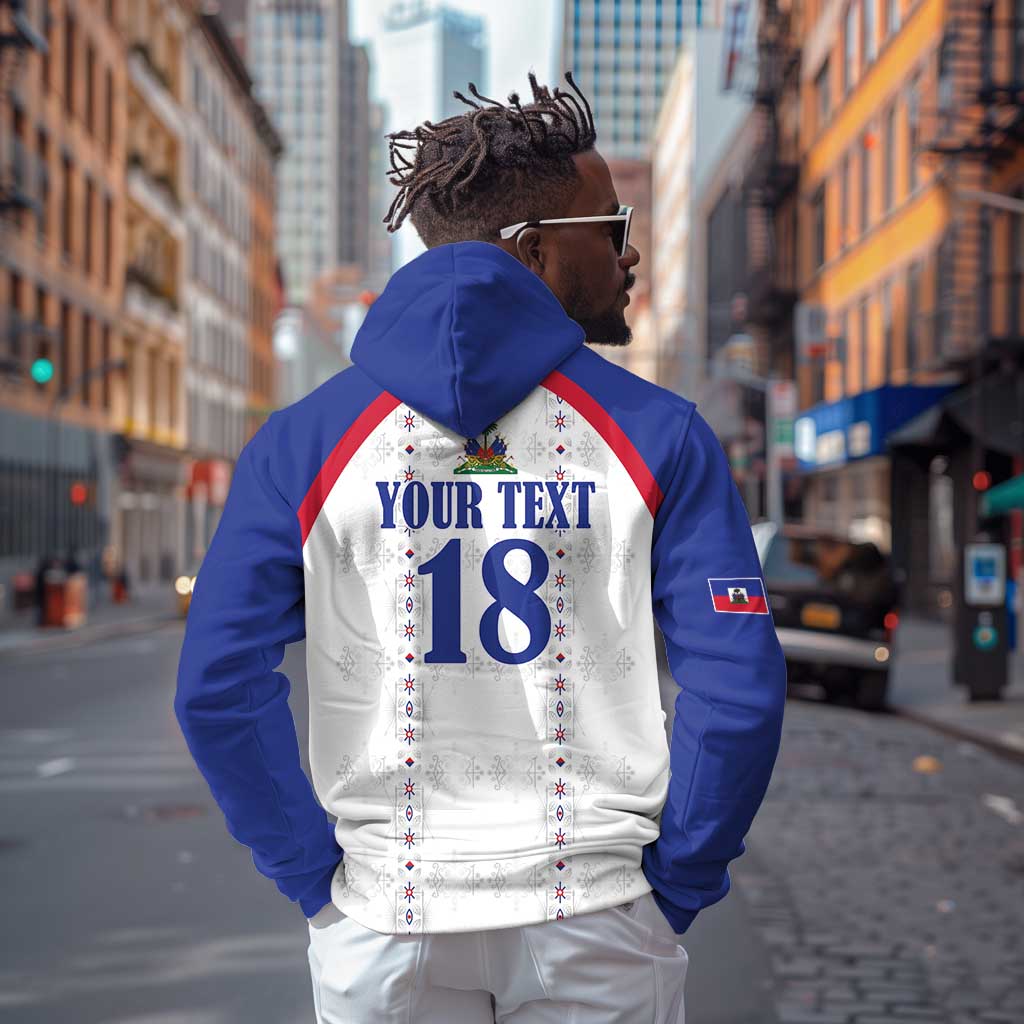 Custom Afro-Haitians Football Pride Hoodie Les Grenadiers Veve Vodou White Version - African Pride