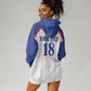 Custom Afro-Haitians Football Pride Hoodie Dress Les Grenadiers Veve Vodou White Version - African Pride