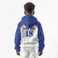 Custom Afro-Haitians Football Pride Kid Hoodie Les Grenadiers Veve Vodou White Version - African Pride