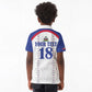 Custom Afro-Haitians Football Pride Kid Polo Shirt Les Grenadiers Veve Vodou White Version - African Pride