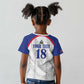 Custom Afro-Haitians Football Pride Kid T shirt Les Grenadiers Veve Vodou White Version - African Pride