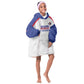 Custom Afro-Haitians Football Pride Kid Wearable Blanket Hoodie Les Grenadiers Veve Vodou White Version - African Pride