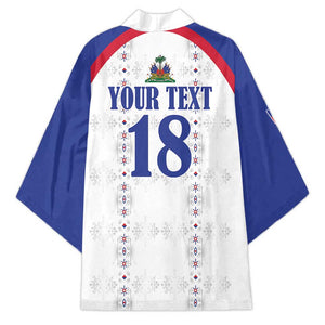 Custom Afro-Haitians Football Pride Kimono Les Grenadiers Veve Vodou White Version