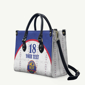 Custom Afro-Haitians Football Pride Leather Bag Les Grenadiers Veve Vodou White Version