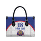 Custom Afro-Haitians Football Pride Leather Bag Les Grenadiers Veve Vodou White Version