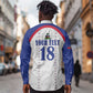 Custom Afro-Haitians Football Pride Long Sleeve Button Shirt Les Grenadiers Veve Vodou White Version - African Pride