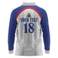Custom Afro-Haitians Football Pride Long Sleeve Polo Shirt Les Grenadiers Veve Vodou White Version - African Pride