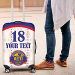 Custom Afro-Haitians Football Pride Luggage Cover Les Grenadiers Veve Vodou White Version - African Pride