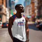 Custom Afro-Haitians Football Pride Men Tank Top Les Grenadiers Veve Vodou White Version - African Pride