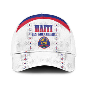 Afro-Haitians Football Pride Mesh Trucker Cap Les Grenadiers Veve Vodou White Version - African Pride