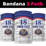 Custom Afro-Haitians Football Pride Neck Gaiter Les Grenadiers Veve Vodou White Version - African Pride