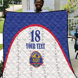 Custom Afro-Haitians Football Pride Quilt Les Grenadiers Veve Vodou White Version - African Pride