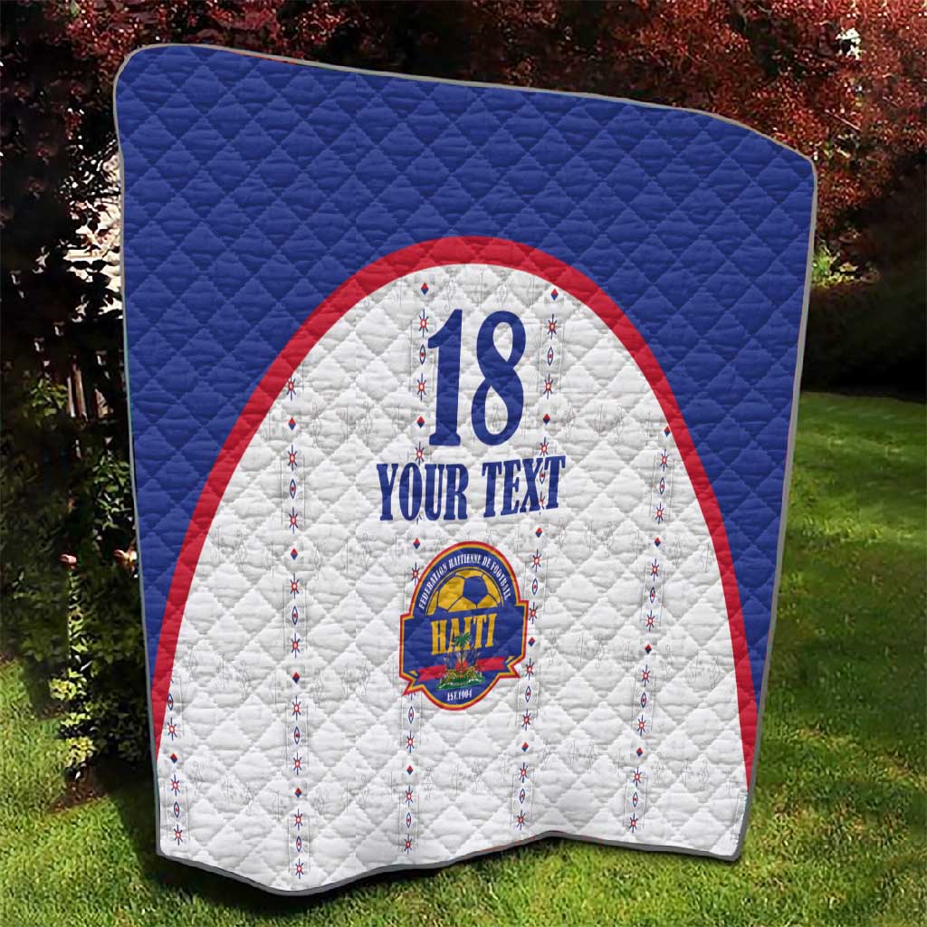 Custom Afro-Haitians Football Pride Quilt Les Grenadiers Veve Vodou White Version - African Pride