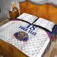 Custom Afro-Haitians Football Pride Quilt Bed Set Les Grenadiers Veve Vodou White Version - African Pride