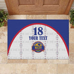 Custom Afro-Haitians Football Pride Rubber Doormat Les Grenadiers Veve Vodou White Version - African Pride