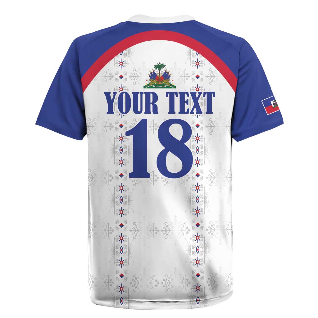 Custom Afro-Haitians Football Pride Rugby Jersey Les Grenadiers Veve Vodou White Version - African Pride