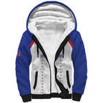 Custom Afro-Haitians Football Pride Sherpa Hoodie Les Grenadiers Veve Vodou White Version - African Pride