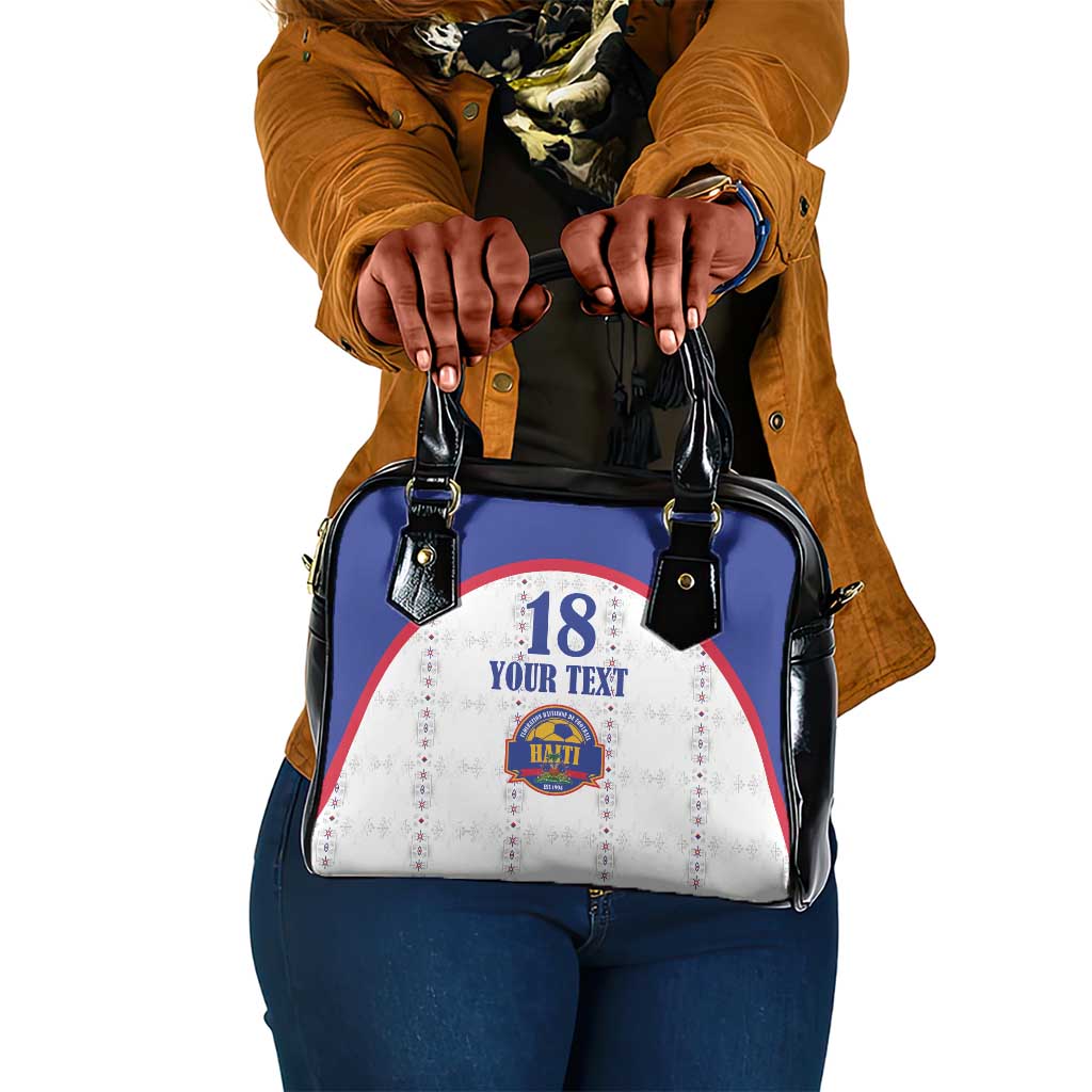 Custom Afro-Haitians Football Pride Shoulder Handbag Les Grenadiers Veve Vodou White Version - African Pride