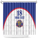 Custom Afro-Haitians Football Pride Shower Curtain Les Grenadiers Veve Vodou White Version - African Pride