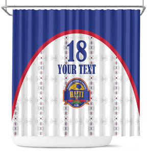 Custom Afro-Haitians Football Pride Shower Curtain Les Grenadiers Veve Vodou White Version - African Pride