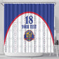 Custom Afro-Haitians Football Pride Shower Curtain Les Grenadiers Veve Vodou White Version - African Pride