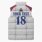 Custom Afro-Haitians Football Pride Sleeveless Puffer Jacket Les Grenadiers Veve Vodou White Version