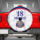 Custom Afro-Haitians Football Pride Spare Tire Cover Les Grenadiers Veve Vodou White Version - African Pride