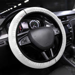 Afro-Haitians Football Pride Steering Wheel Cover Les Grenadiers Veve Vodou White Version - African Pride